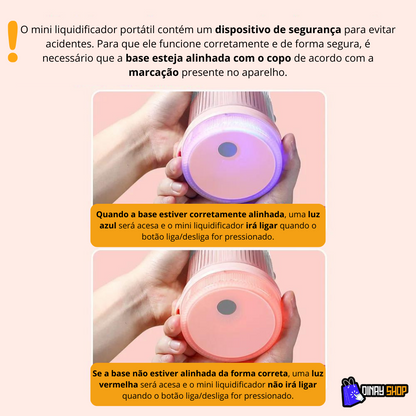 Mini liquidificador portátil recarregável